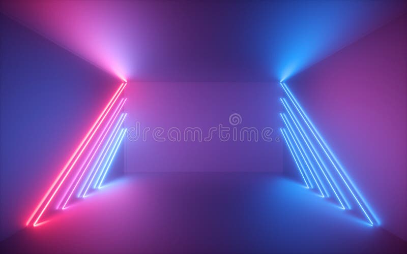 3d geef, doorboor blauwe neonlijnen, verlichte lege ruimte, virtueel ruimte, ultraviolet licht, de jaren '80 retro stijl, modesho 3d geef, doorboor blauwe neonlijnen, verlichte lege ruimte, virtueel ruimte, ultraviolet licht, de jaren '80 retro stijl, modesho