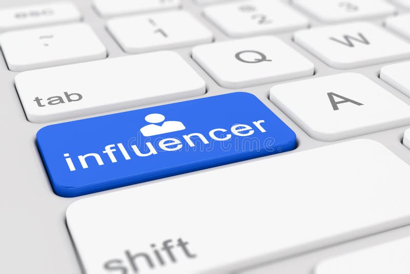 3d geef - tik met blauwe knoop in - influencer terug royalty-vrije illustratie 3d geef - tik met blauwe knoop in - influencer terug royalty-vrije illustratie