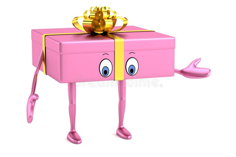 3d geef van gift terug vector illustratie