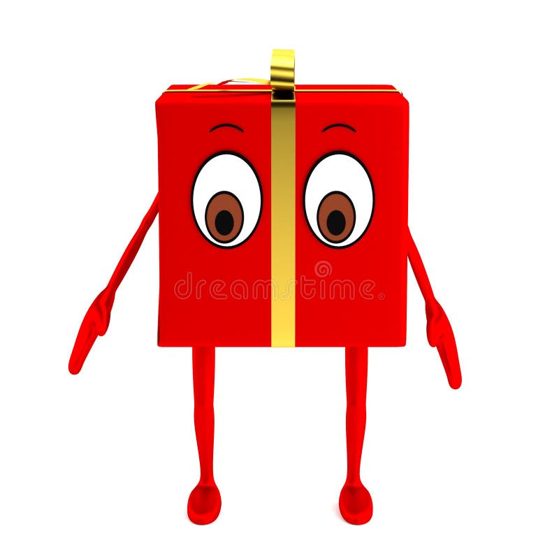 3d geef van gift terug stock illustratie