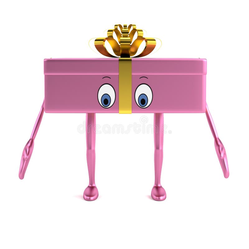 3d geef van gift terug vector illustratie