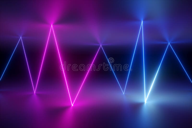 3d render of abstract background, glowing lines, neon lights, laser show, stage design, virtual reality environment, zigzag rays, ultraviolet spectrum, glowing lines, pink blue, vibrant colors. 3d render of abstract background, glowing lines, neon lights, laser show, stage design, virtual reality environment, zigzag rays, ultraviolet spectrum, glowing lines, pink blue, vibrant colors