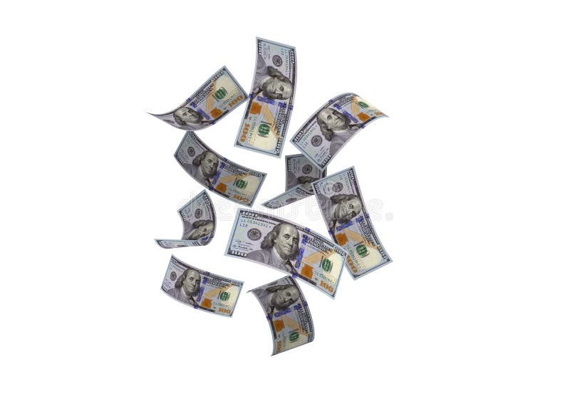 3d geeft 100 US-dollarpapier stock illustratie