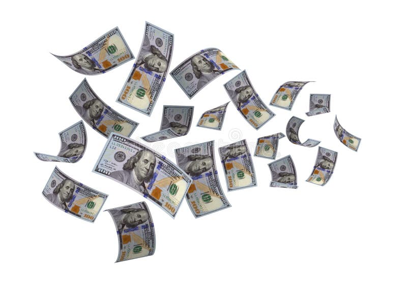 3d geeft 100 US-dollarpapier vector illustratie