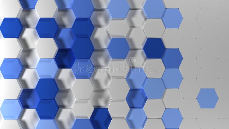 3D Geometric Abstract Hexagonal Wallpaper Background stock photo