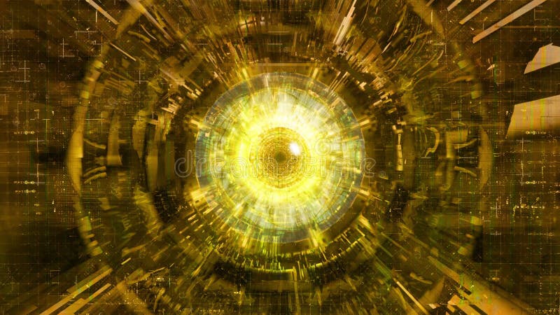 3D Geometric abstract tunnel seamless loop stock illustration