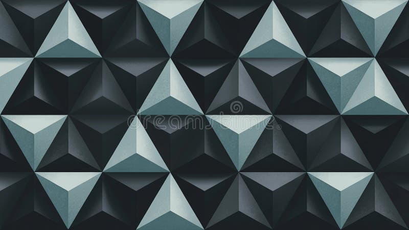 3D Geometric Pyramid Pattern Background med metallisk textur. royaltyfri illustrationer