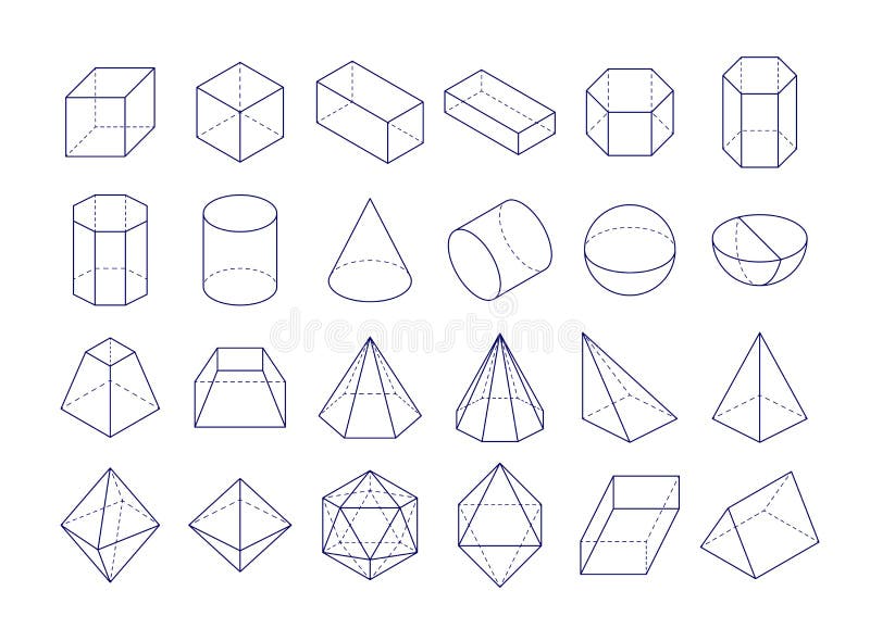 3D Geometryczni kształty royalty ilustracja