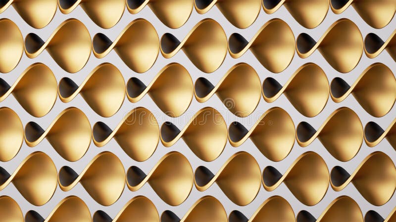 3d ger enkel geometrisk bakgrund modern bakgrundsbild med guld svart vriden form royaltyfri illustrationer