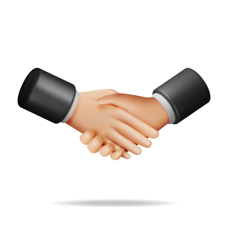 3D Handshake Gesture Isolated. Render Concept of Shaking Hands. Relations of Partnership. Business People Partners Handshake. Successful Transaction, Agreement, Deal. Vector Illustration. 3D Handshake Gesture Isolated. Render Concept of Shaking Hands. Relations of Partnership. Business People Partners Handshake. Successful Transaction, Agreement, Deal. Vector Illustration