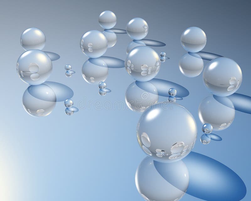 3D Glass Balls vector illustration