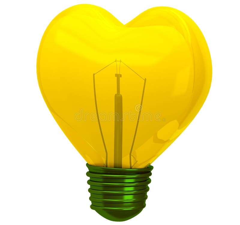 3d Glass Heart Shape Lamp Bulb Stock Illustrations 52 3d Glass Heart