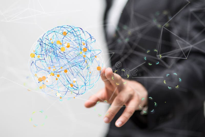 The 3d Global Network Of People. stock images