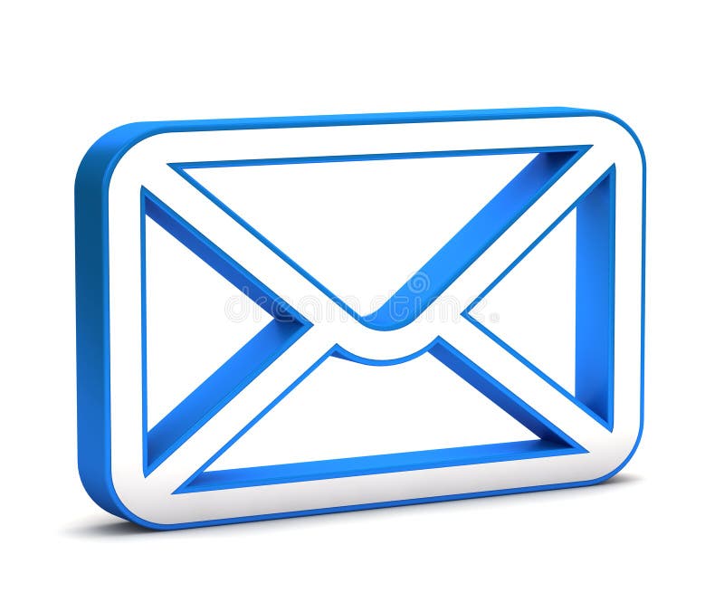 3d glossy blue mail icon stock illustration 3d glossy blue mail icon stock illustration