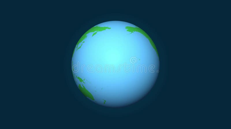 3D glossy Planet Earth Rotation Animation. royalty free illustration