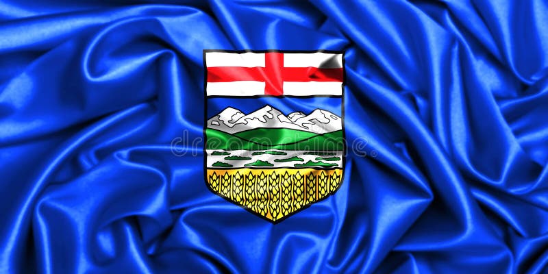 3d golvende vlag van Alberta royalty-vrije illustratie 3d golvende vlag van Alberta royalty-vrije illustratie