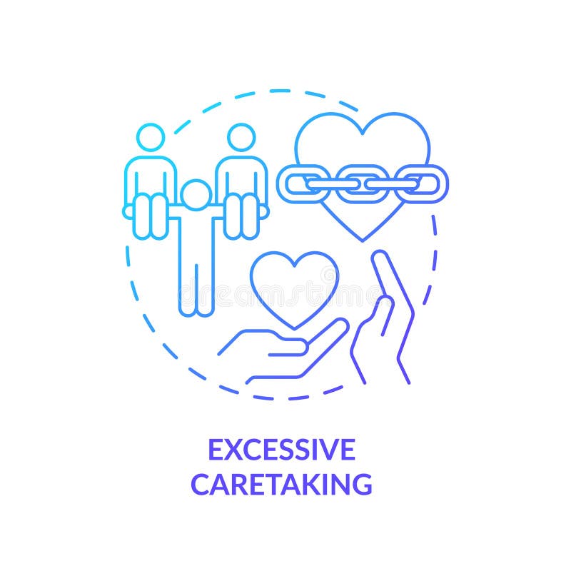 Concept de neglijență excesivă pictogramă gradient 2d vector illustration