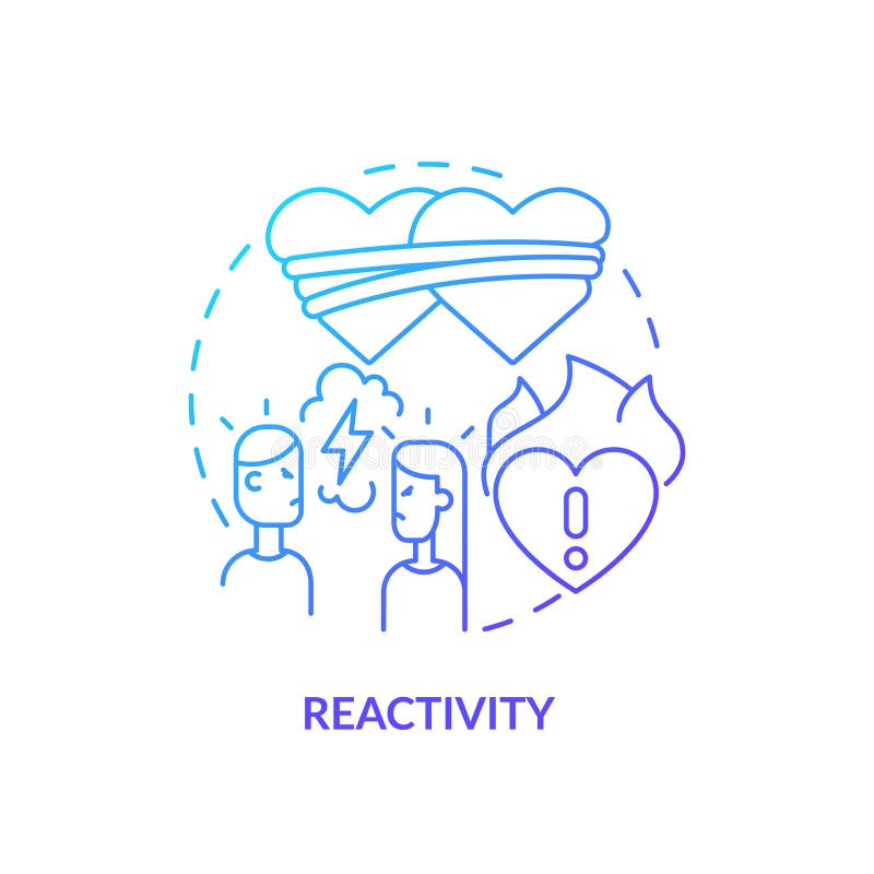 Concept de reactivitate pictogramă gradient 2d royalty free illustration