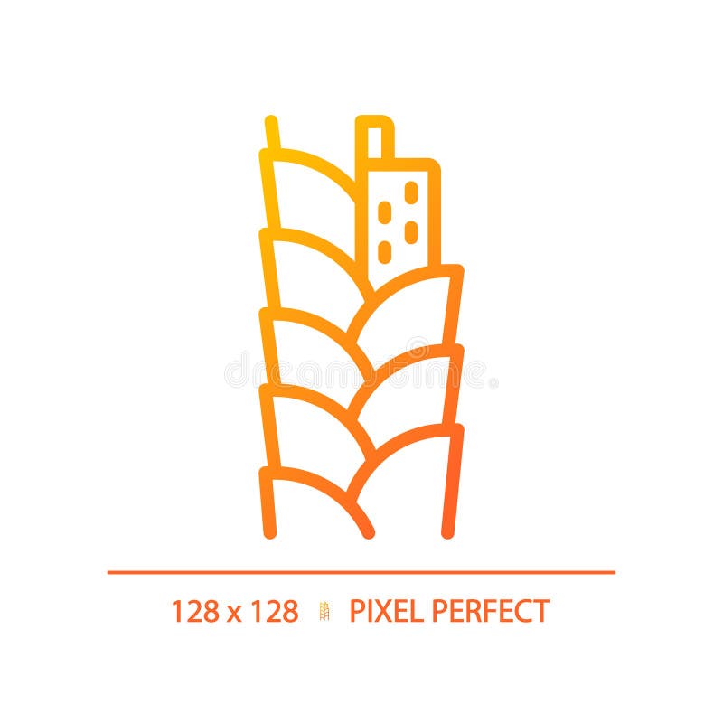 Pictogramă gradient linear subțire al instrumentului de acostare 2d royalty free illustration