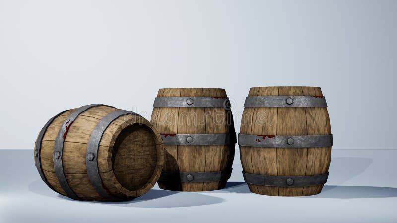3d gör träfat isolerat på vit bakgrund vektor illustrationer