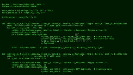 3D Hacking Code Data Flow Stream on Green. Screen with Typing Coding ...