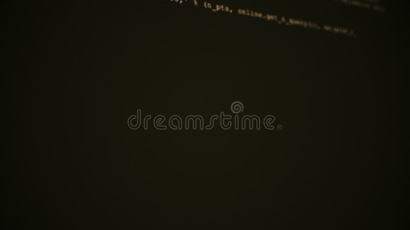 3D Hacking Code Data Flow Stream on Sepia . Screen with Typing Coding ...