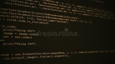 3D Hacking Code Data Flow Stream on Sepia. Screen with Typing Coding ...
