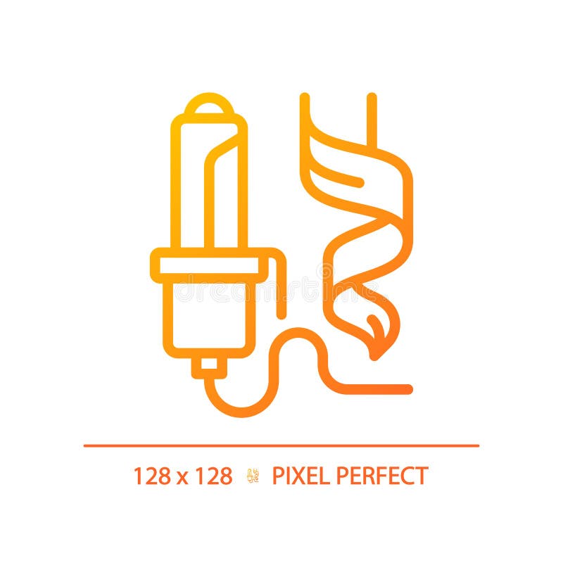 Pictogramă gradient liniar subțire de curbură a părului 2d royalty free illustration