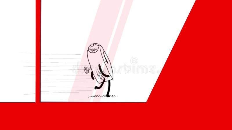 hand drawn animation  - Fast running clock