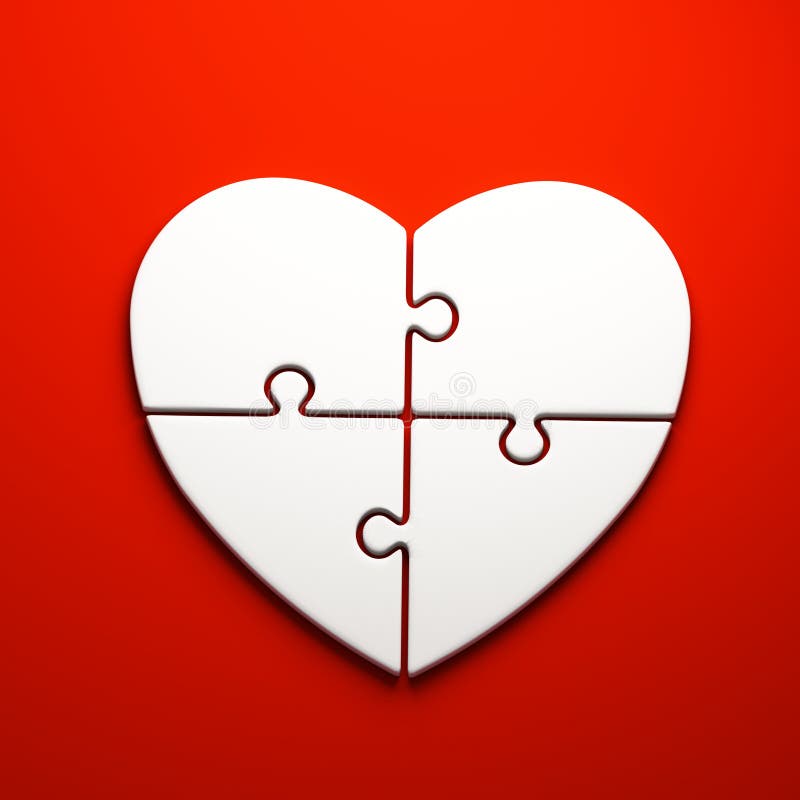 5 Piece Heart Puzzle Template 5 Piece Heart Puzzle Template
