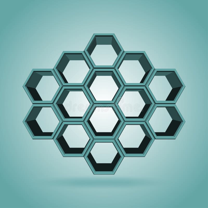 3d hexagon pattern stock vector image 55003866