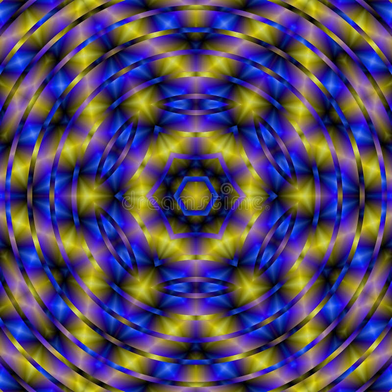 3d hexagonal kaleidoscopic fractal graphic vector illustration