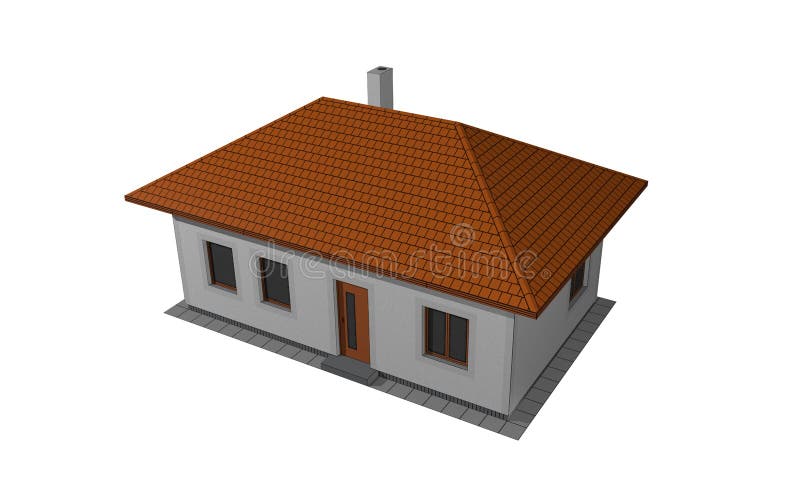 3D house view 04 stock illustration. Illustration of element 59043992