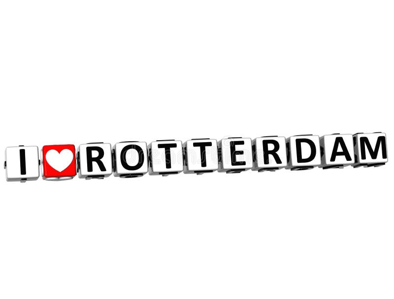 arm Tante persoon 3D I Love Rotterdam Crossword Stock Illustration - Illustration of  amsterdam, city: 91849718