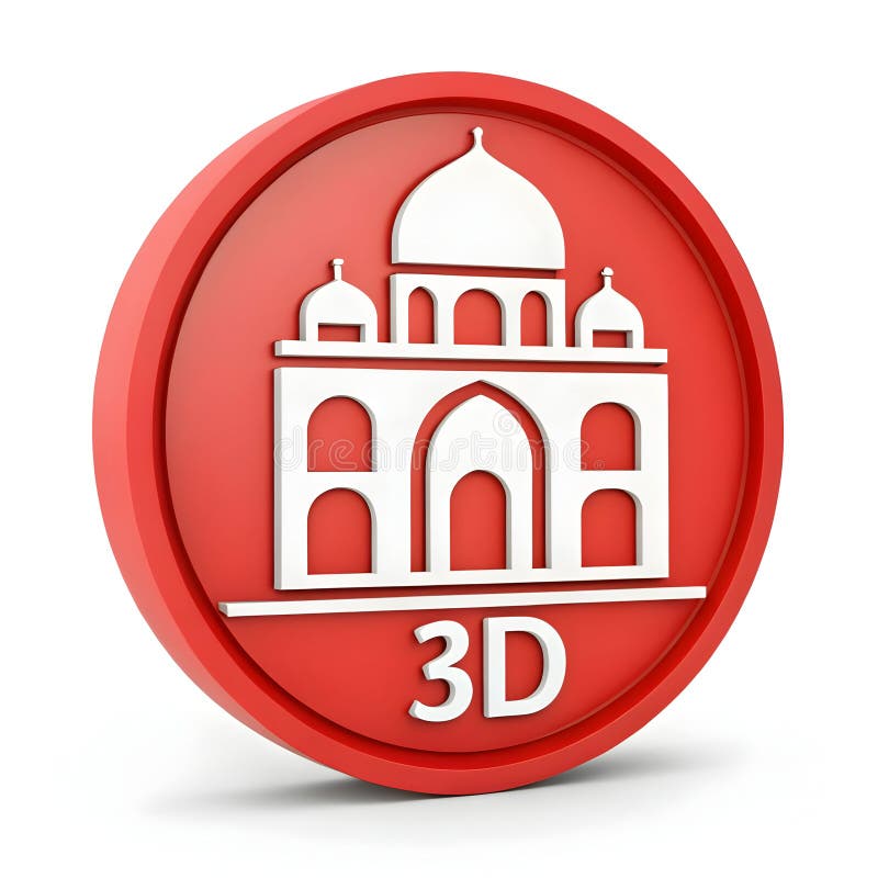 A 3D icon design with a detailed background vector illustration