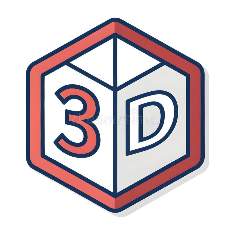 A 3D icon design with a detailed background stock illustration