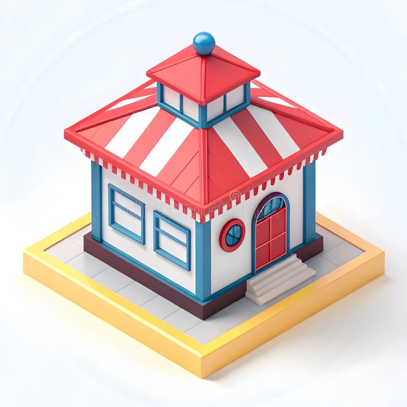 A 3D icon design with a detailed background royalty free illustration