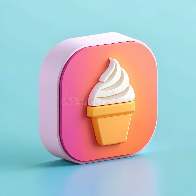 A 3D icon design with a detailed background vector illustration