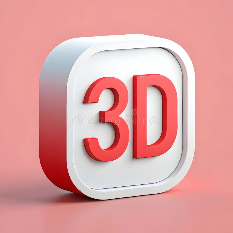 A 3D icon design with a detailed background royalty free illustration
