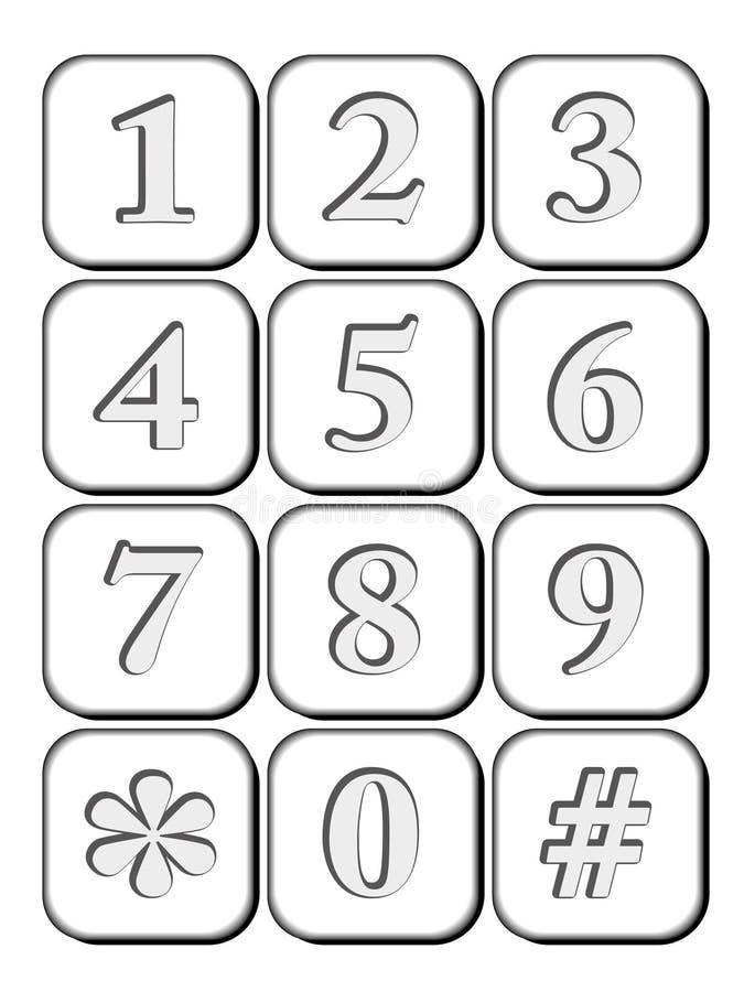 Tridimensionale icona numero inciso telefono.