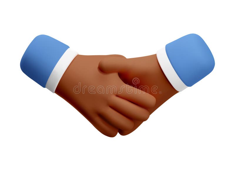 Emoticons shaking hands Royalty Free Vector Image