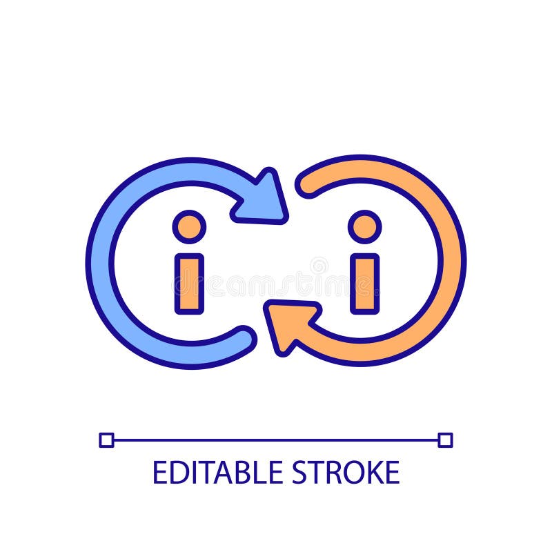 2d icona a colori lineare sottile basata su web illustrazione di stock