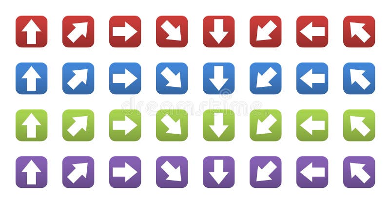 3D icons with arrows vector illustration