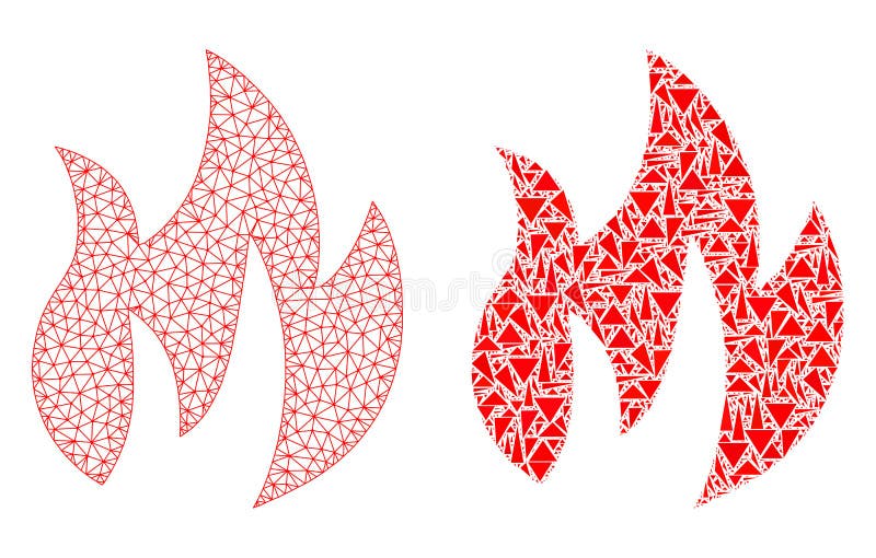 2D icône polygonale de Mesh Fire et de mosaïque illustration de vecteur 2D icône polygonale de Mesh Fire et de mosaïque illustration de vecteur