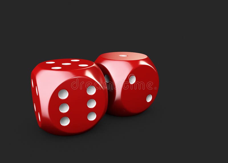 3d Illustartion of casino dices, isolated black. 3d Illustartion of casino dices, isolated black