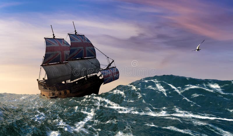 3d illustratie van de vlag royalty-vrije illustratie