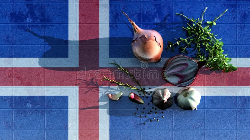 3d illustratie van de vlag royalty-vrije illustratie