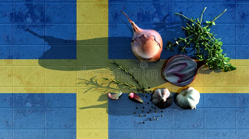 3d illustratie van de vlag stock illustratie