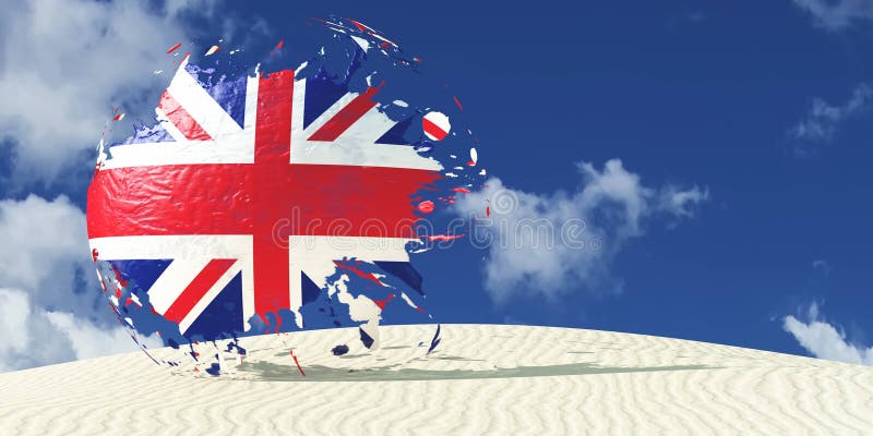 3d illustratie van de vlag stock illustratie