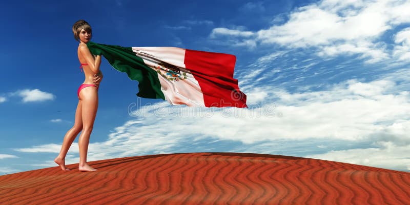 3d illustratie van de vlag vector illustratie